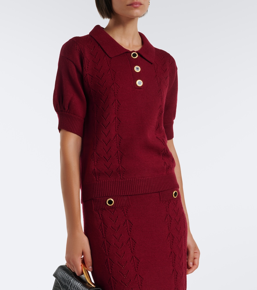 Virgin Wool Polo Sweater