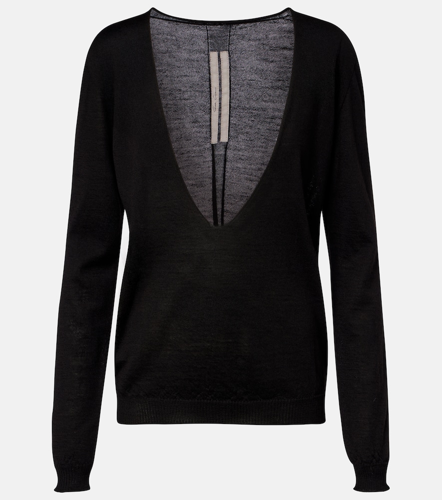 Rick Owens Women's Black Extreme Virgin Wool Sweater UK Size 10 - Mytheresa
