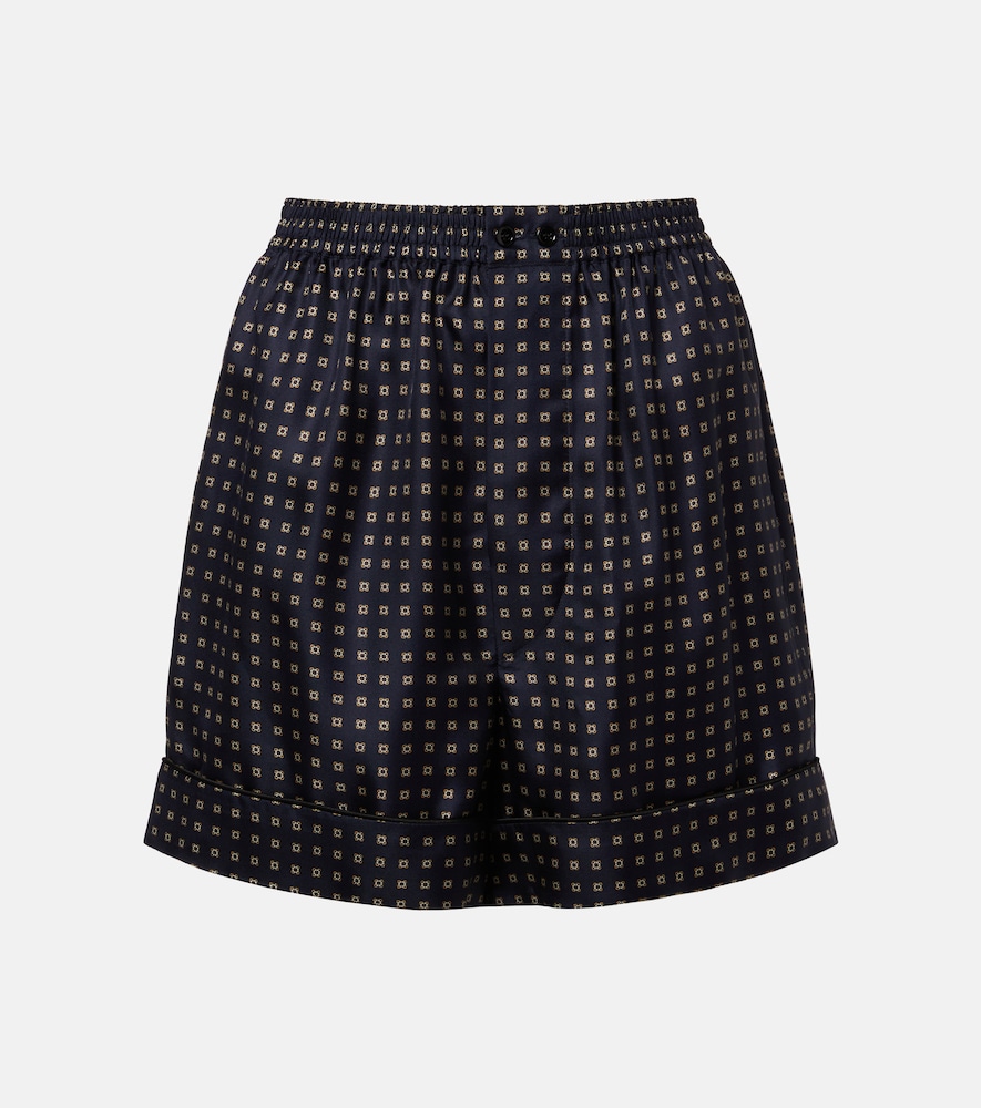 Saint Laurent Printed silk shorts