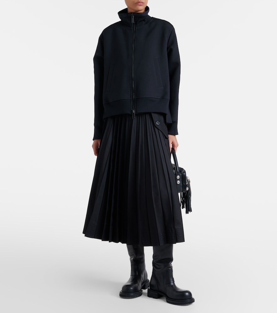 Belted Cotton-Blend Gabardine Midi