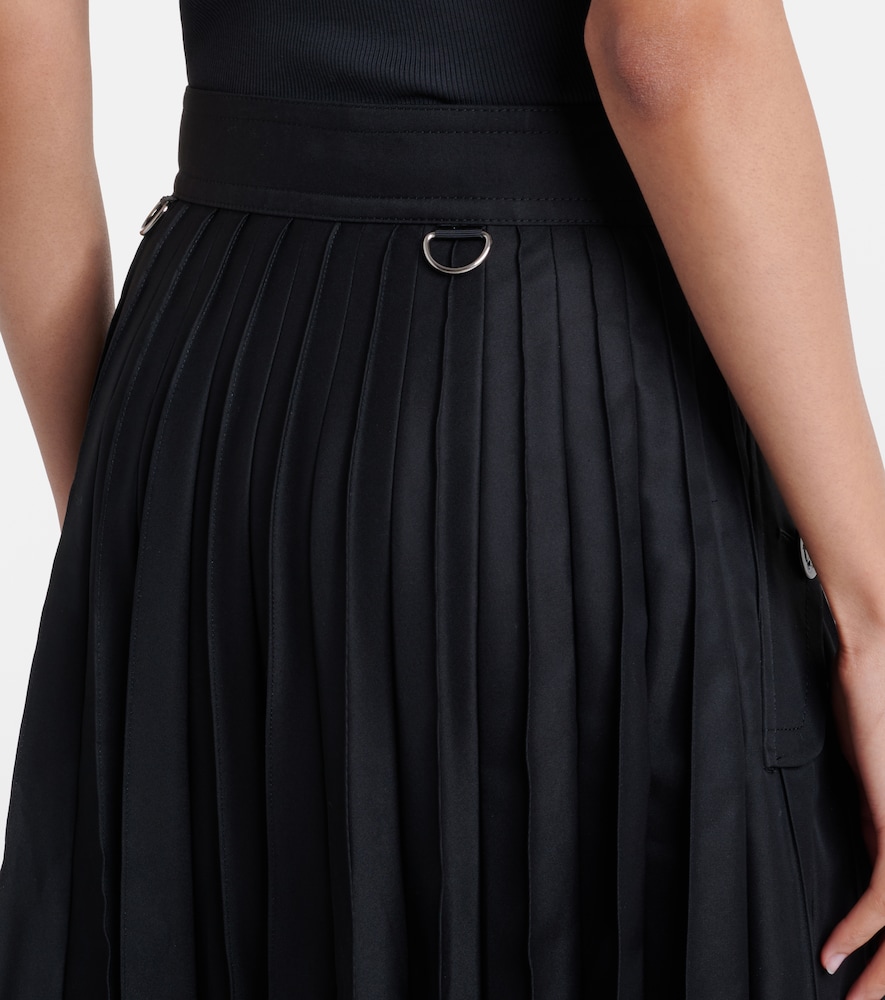 Belted Cotton-Blend Gabardine Midi