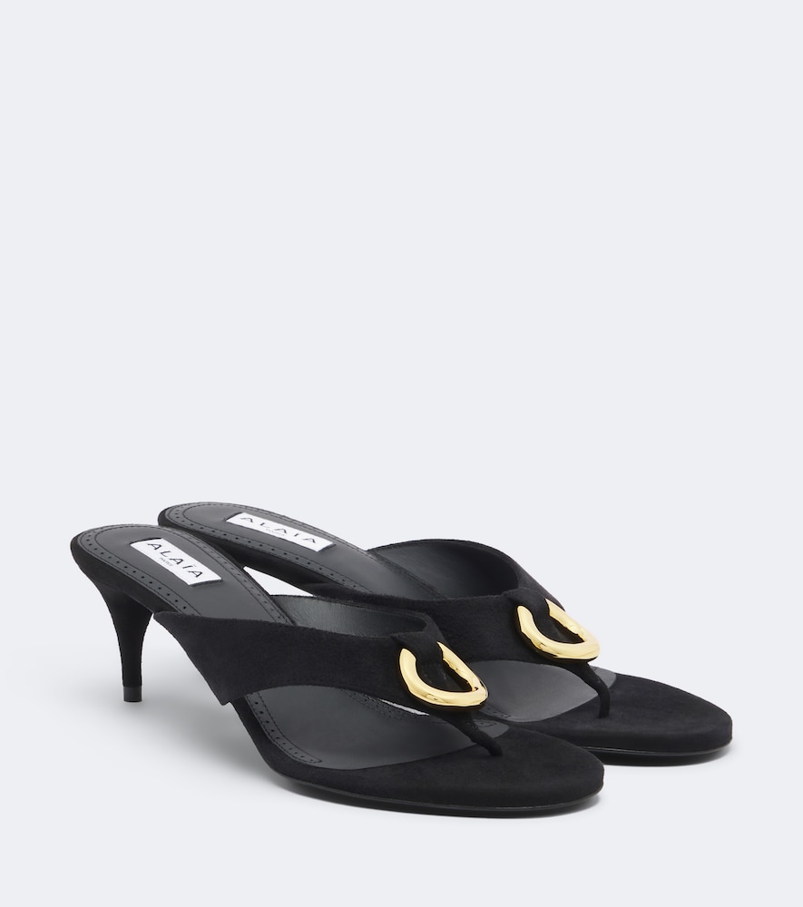 Alaïa Zehensandalen Infra aus Veloursleder
