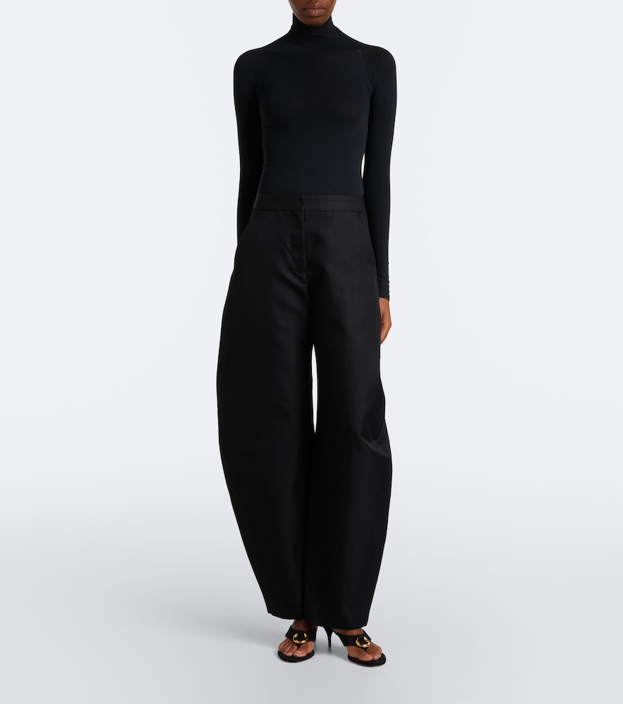 Alaïa Infra Suede Thong Sandals