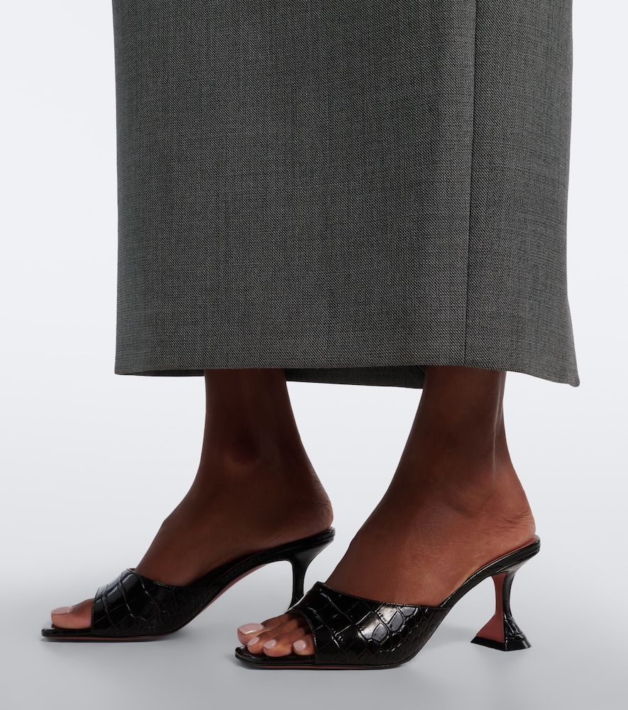 Lupita Croc-Effect Mules