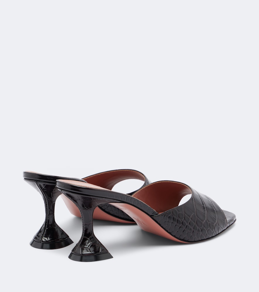 Lupita Croc-Effect Mules