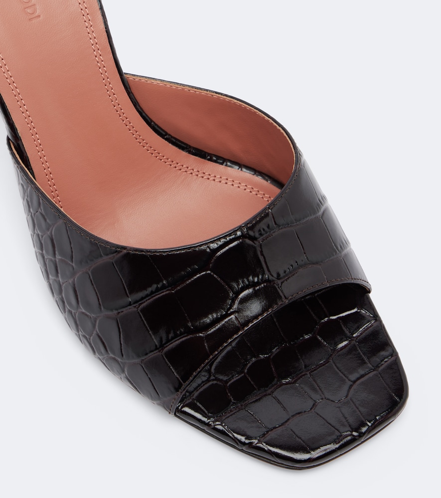 Lupita Croc-Effect Mules