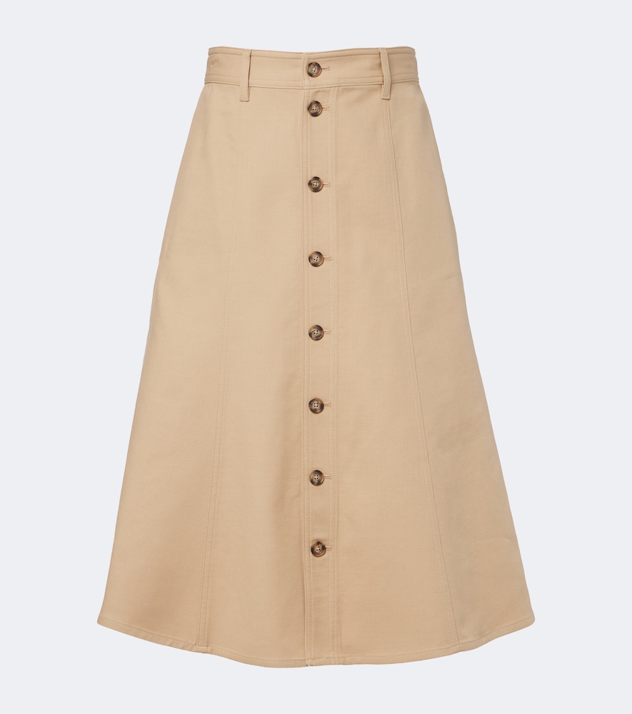Polo Ralph Lauren Cotton And Wool Twill Midi