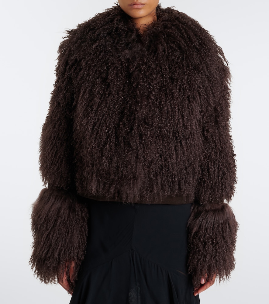 Vespera Suede-Trimmed Shearling Jacket