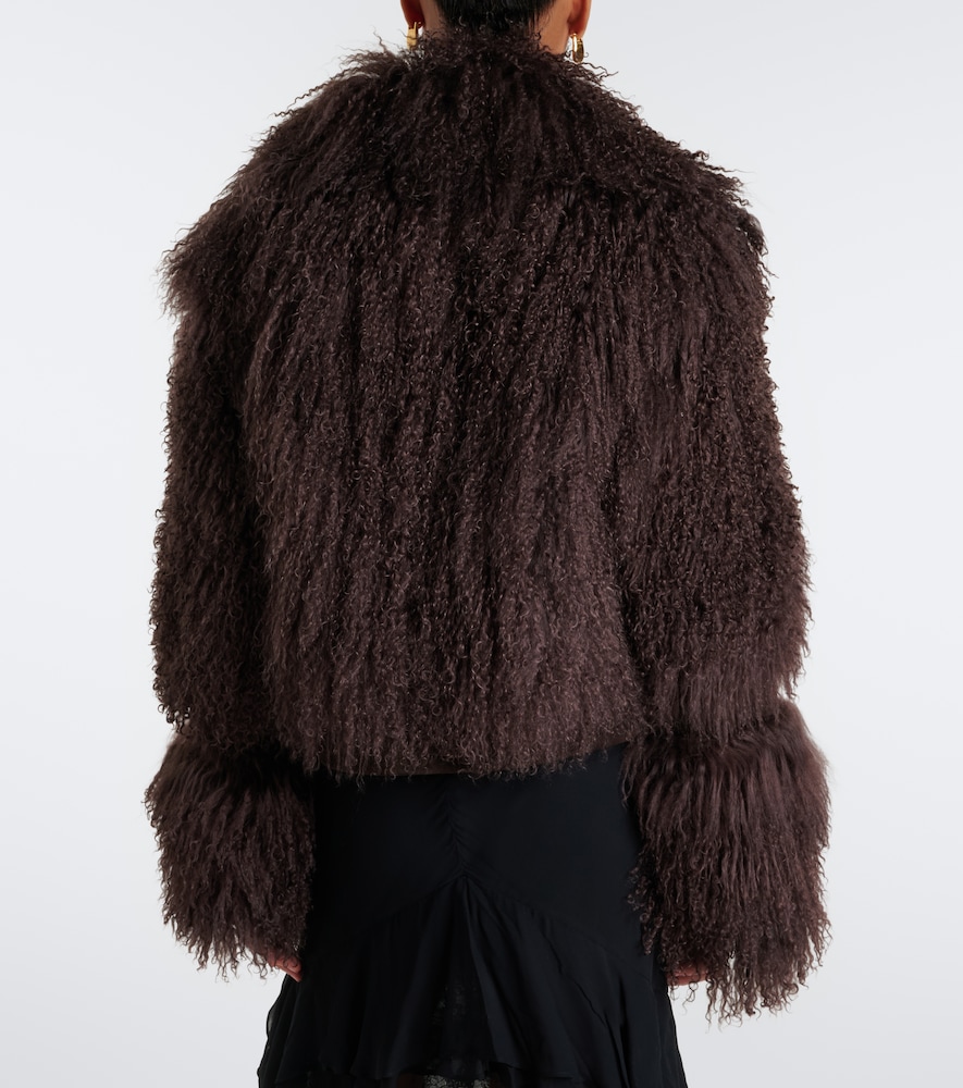 Vespera Suede-Trimmed Shearling Jacket