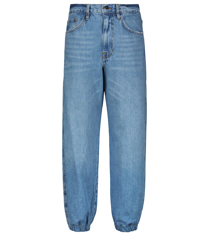 Frame The Lounge high-rise barrel-leg jeans