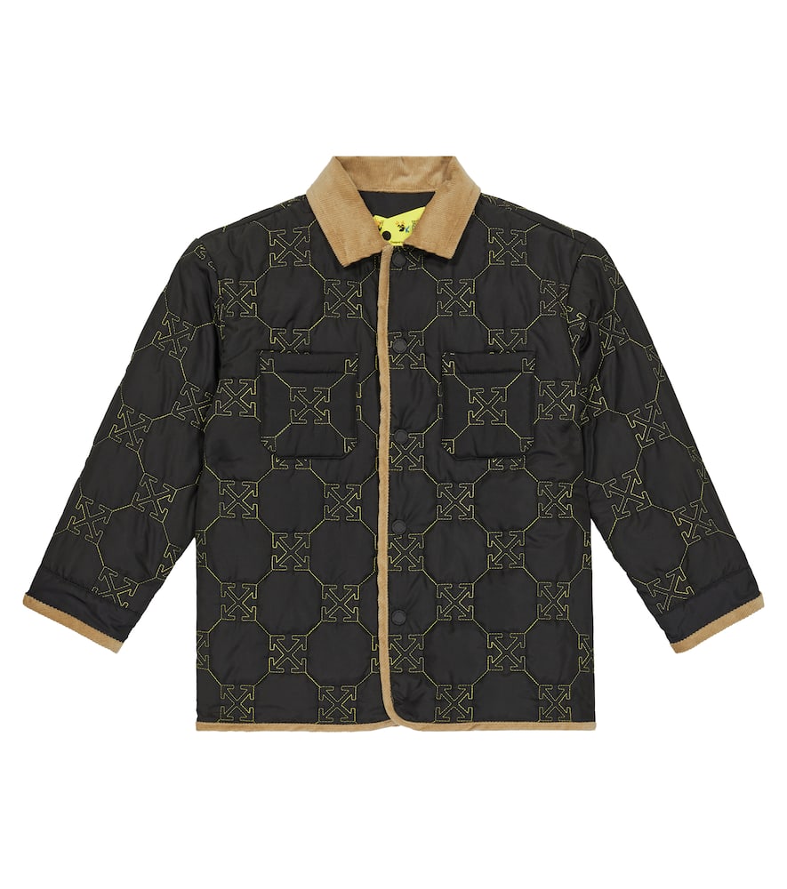 Off-White Kids Logo quilted puffer jacket