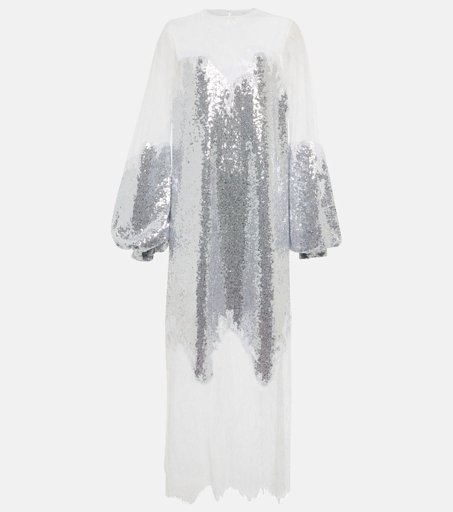 Zahara sequined and lace gown