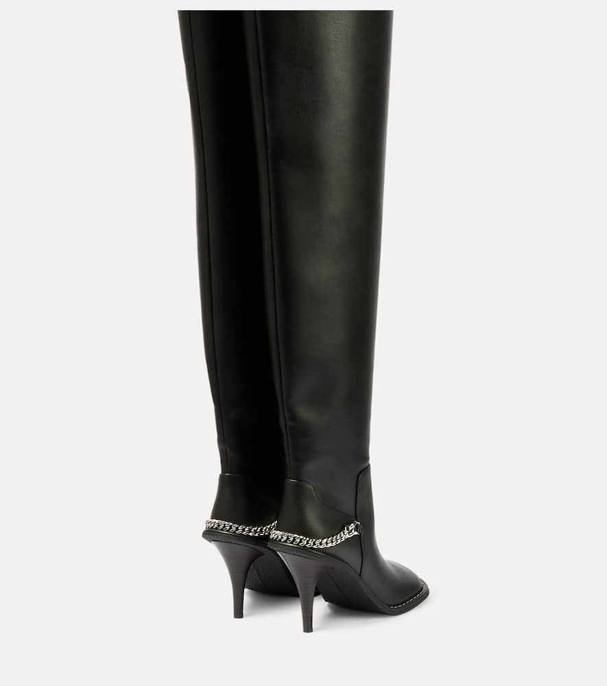 Stella Mccartney Ryder Faux Leather Over-the-knee Boots In Black
