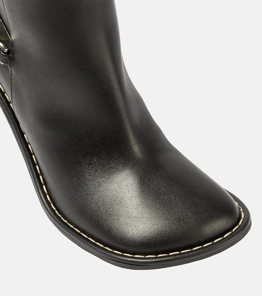 Stella Mccartney Ryder Faux Leather Over-the-knee Boots In Black
