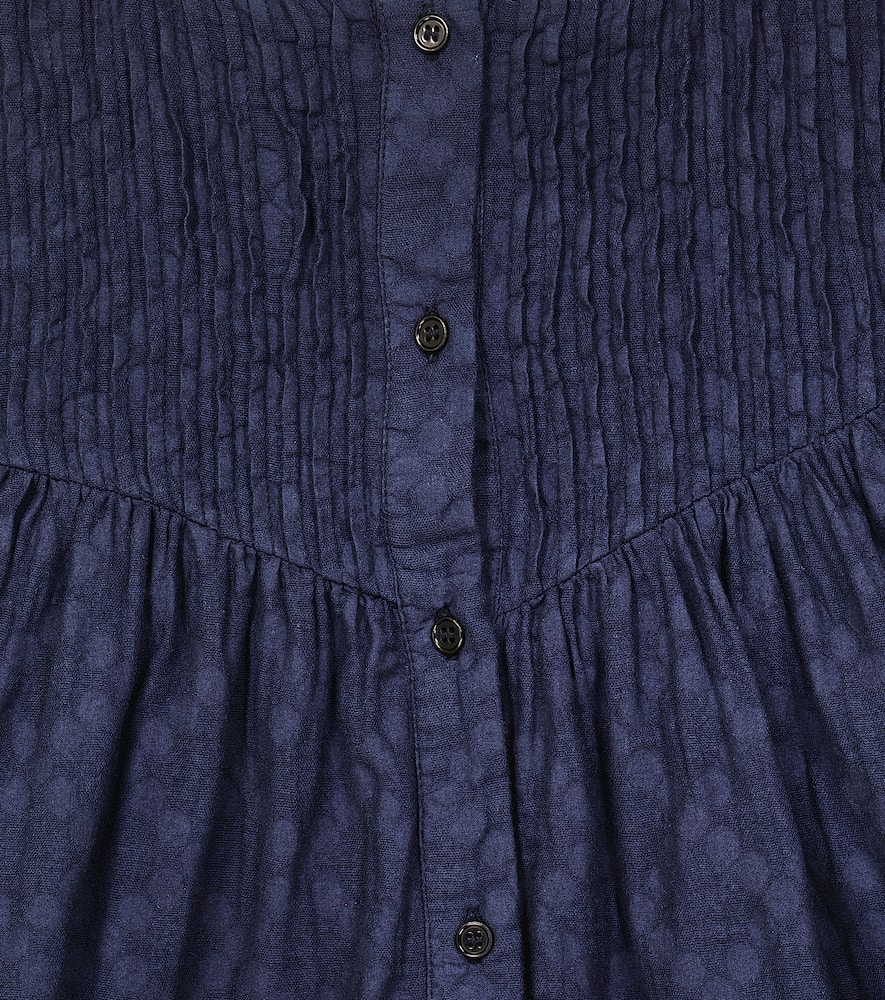 Morley Tulsa Pleated Cotton Dress In Blue