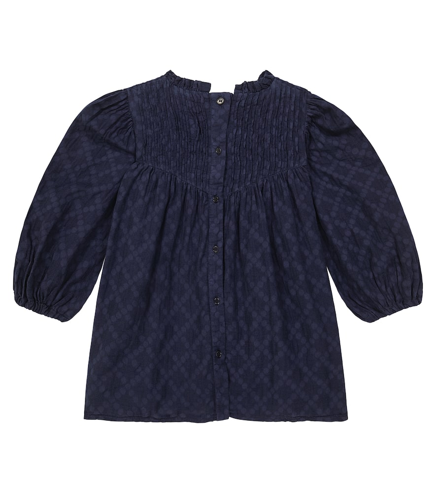 Morley Tulsa Pleated Cotton Dress In Blue