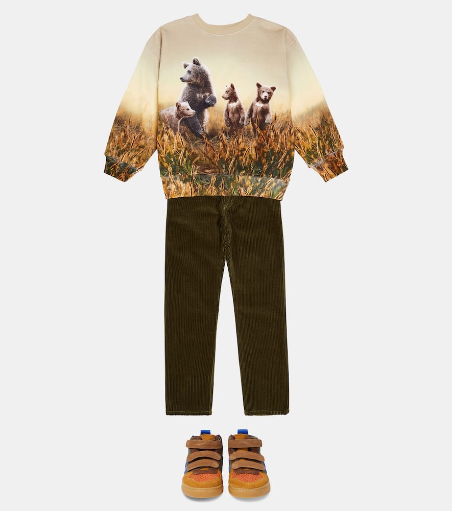 Molo Mattis Bear-print Sweatshirt In Brown