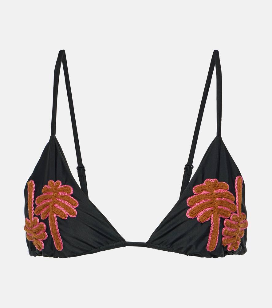 Johanna Ortiz Embroidered bikini top