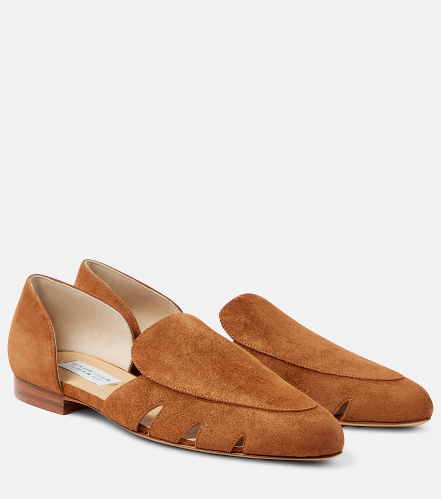 Gabriela Hearst Rory Suede Flats In Brown