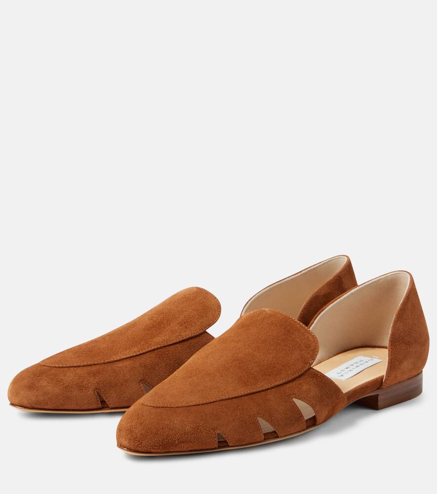 Gabriela Hearst Rory Suede Ballerina Loafers In Brown
