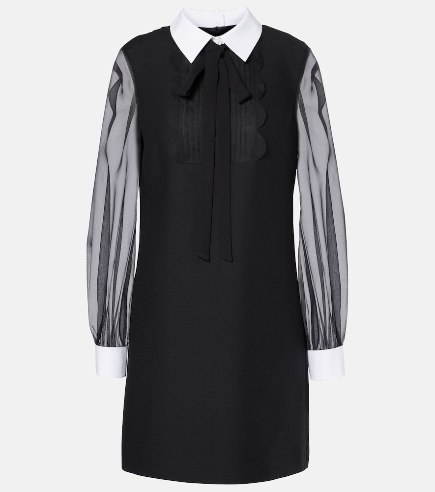 Valentino Women's Black Crepe Couture Minidress UK Size 4 - Mytheresa