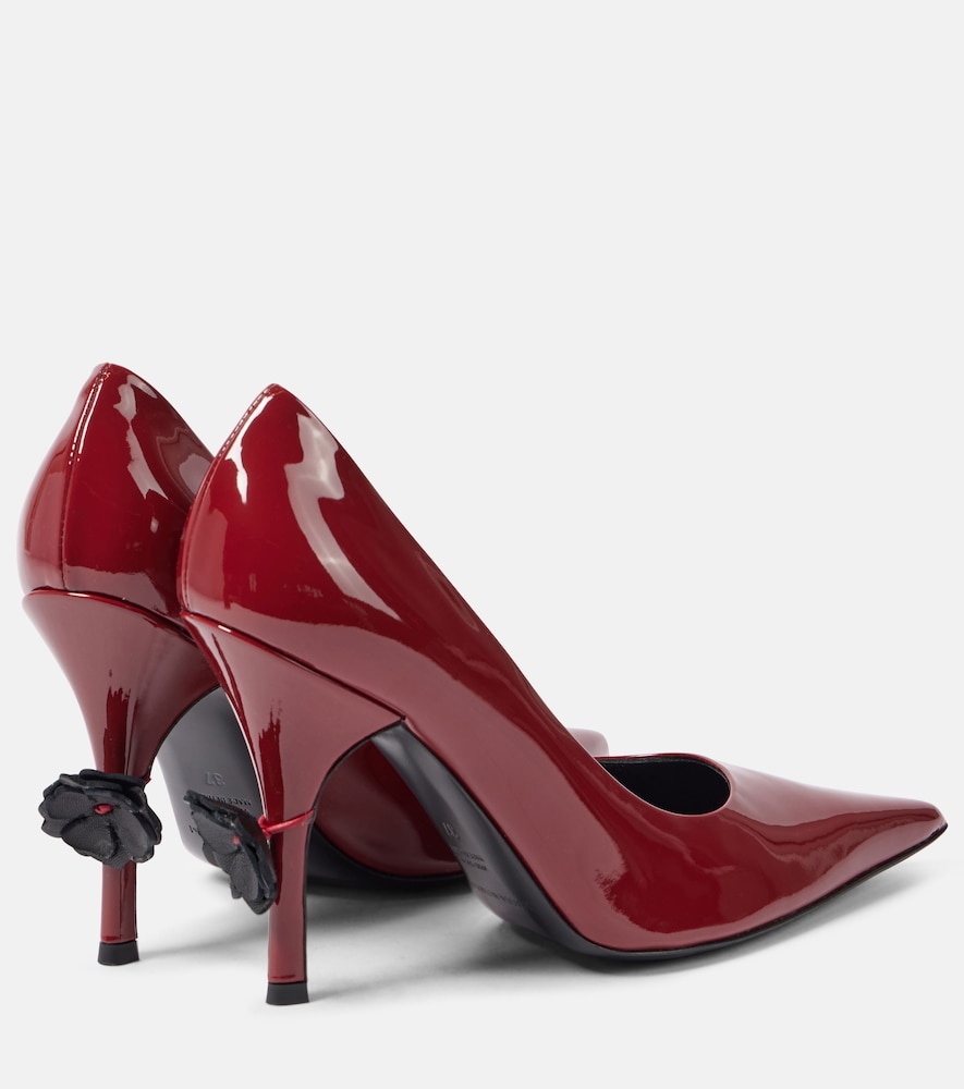  Magda Butrym Magda Butrym Floral-applique Patent Leather Pumps 