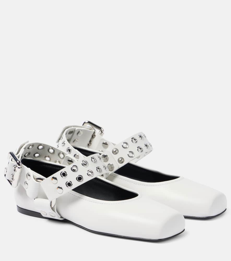 Alaïa Embellished leather ballet flats