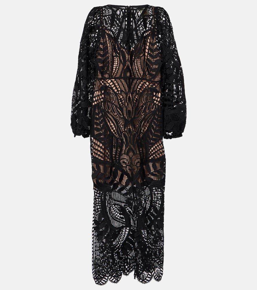 Nature guipure lace maxi dress