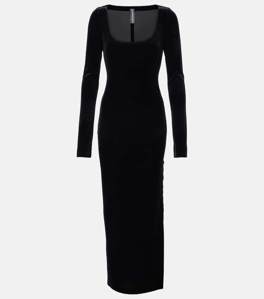 Velvet maxi dress
