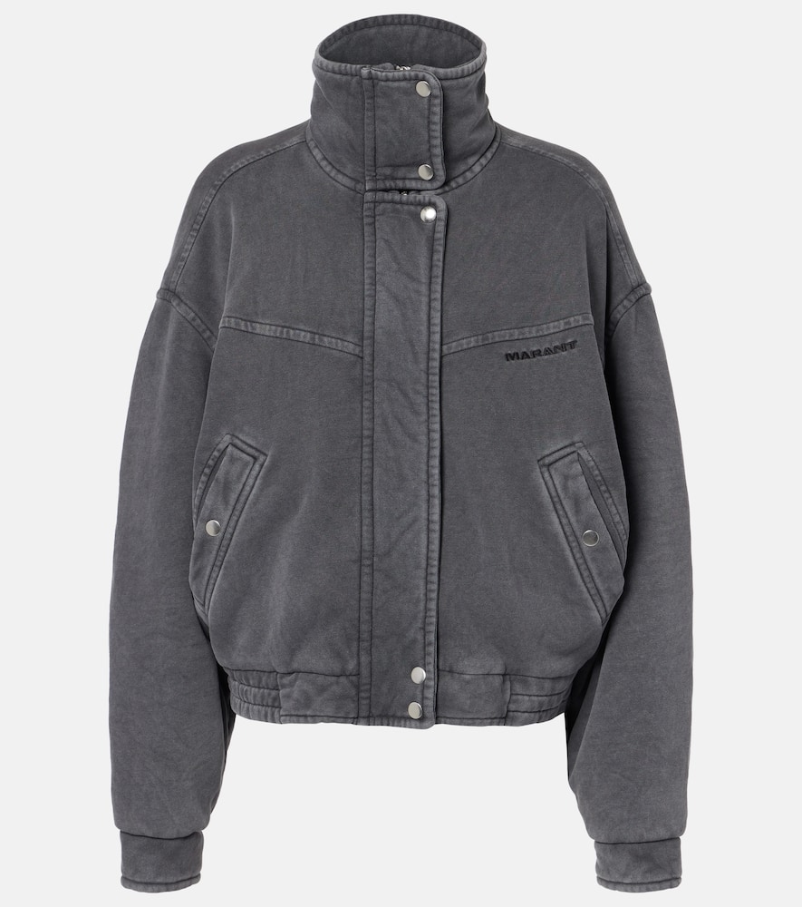 Isabel Marant Étoile Yanissa Cotton Jersey Jacket In Grey