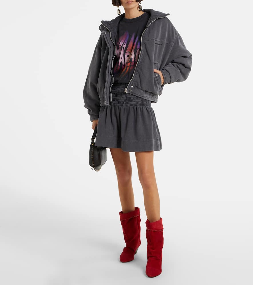 Isabel Marant Étoile Yanissa Cotton Jersey Jacket In Grey
