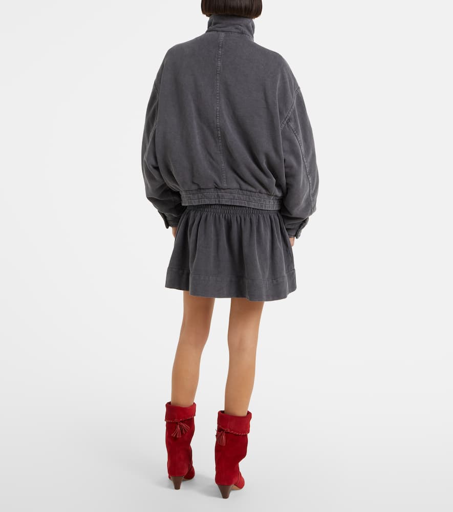 Isabel Marant Étoile Yanissa Cotton Jersey Jacket In Grey