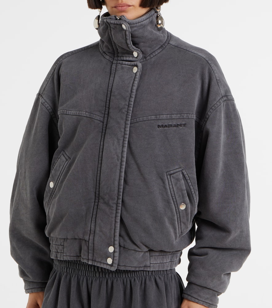 Isabel Marant Étoile Yanissa Cotton Jersey Jacket In Grey