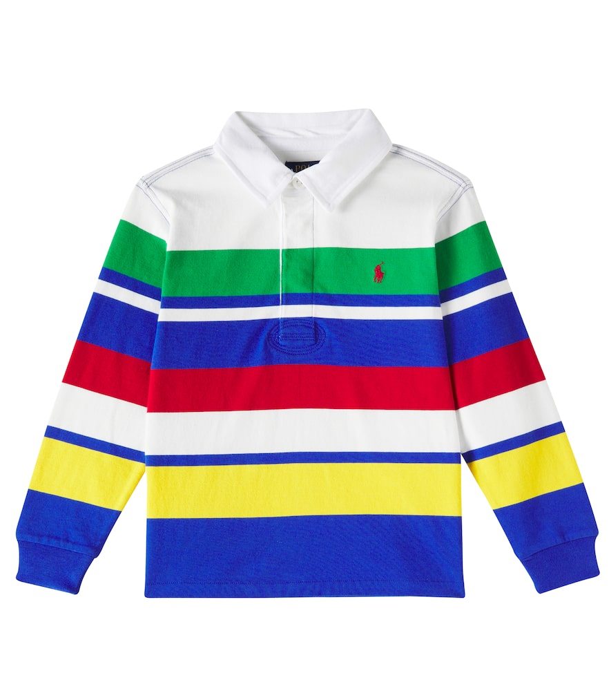Polo Ralph Lauren Gby Striped-print Cotton-jersey Shirt 4-14 Years Paper White Multi In Paper White Multi