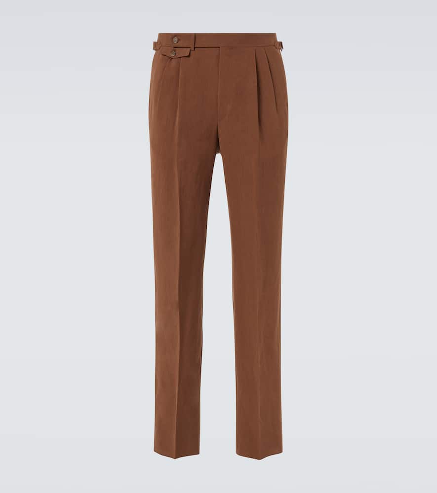 Linen tapered pants