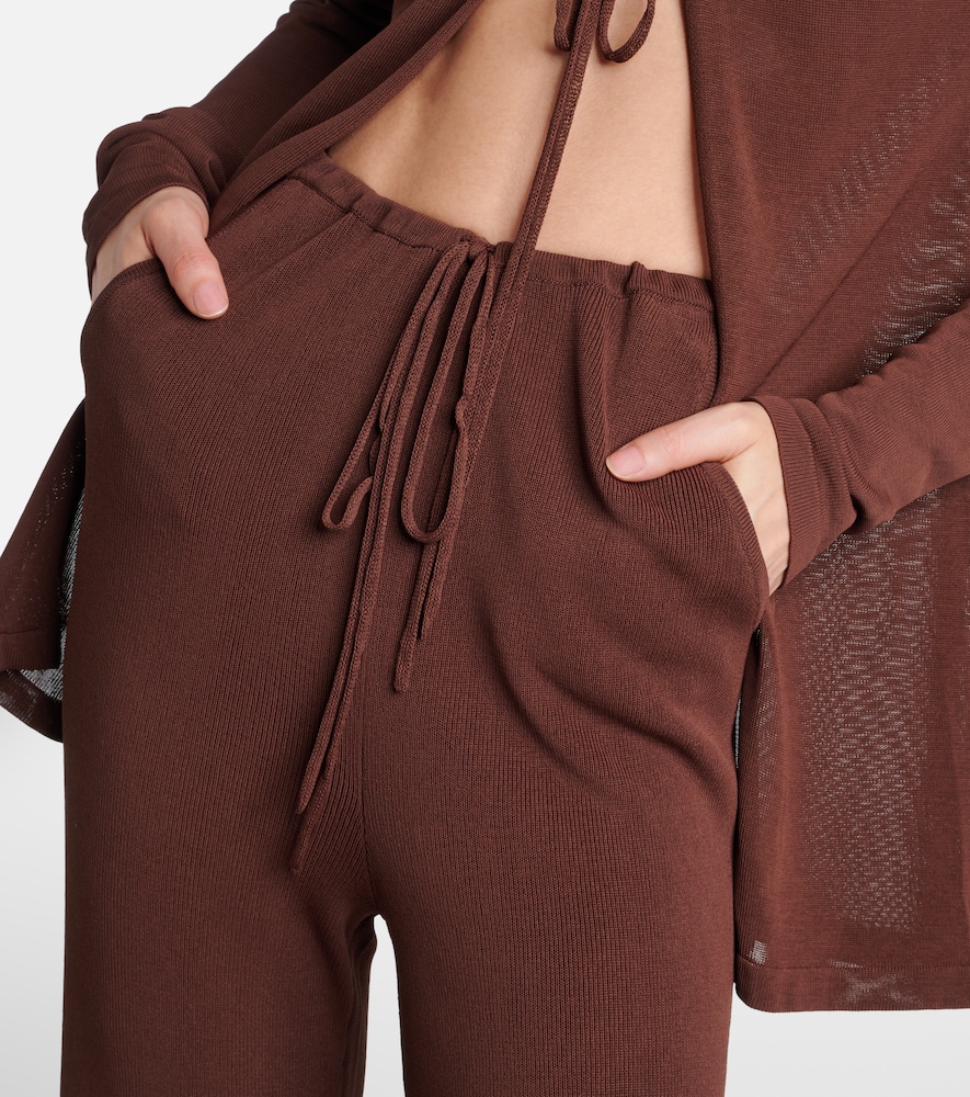  Aya Muse Aya Muse Ribbed-knit Flared Pants 