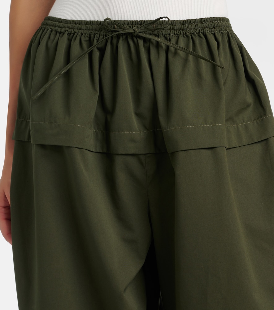  Alaia Alaã¯a Peplum Cotton Tapered Pants 