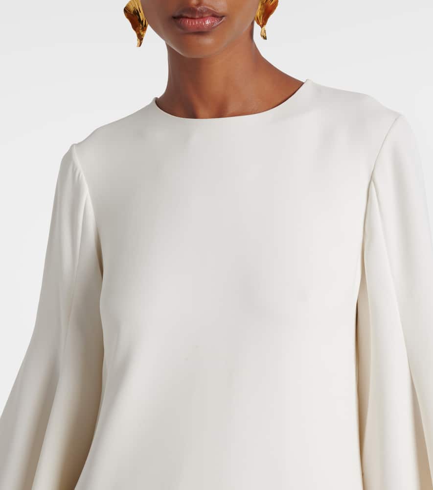 Oscar De La Renta Lace-trimmed Silk-blend Georgette Kaftan