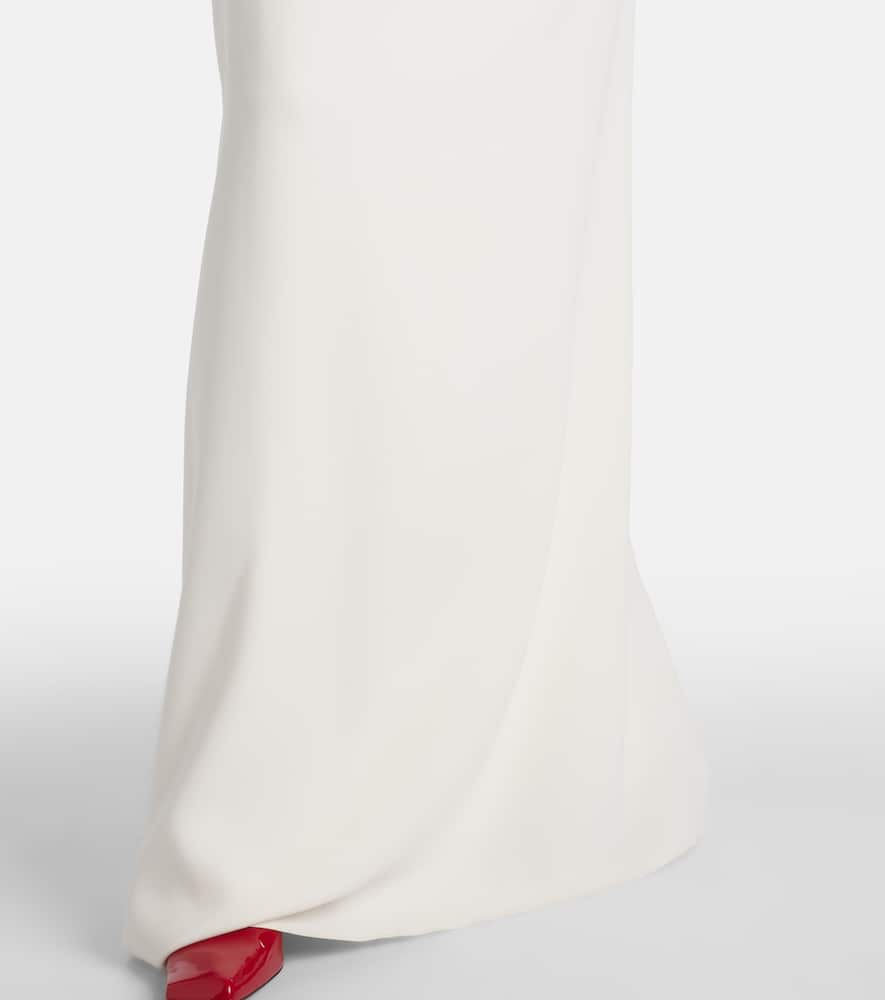Oscar De La Renta Lace-trimmed Silk-blend Georgette Kaftan