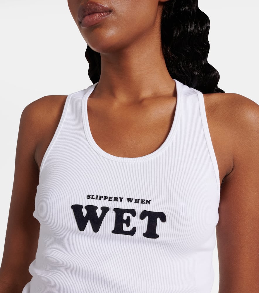 Shop Stella Mccartney Printed Cotton-blend Tank Top