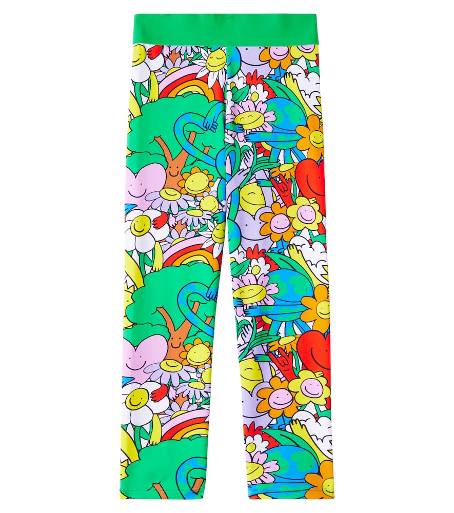Stella Mccartney Printed Leggings In Green