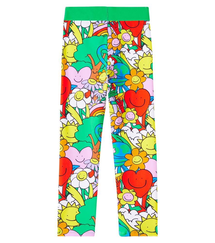 Stella Mccartney Printed Leggings In Green