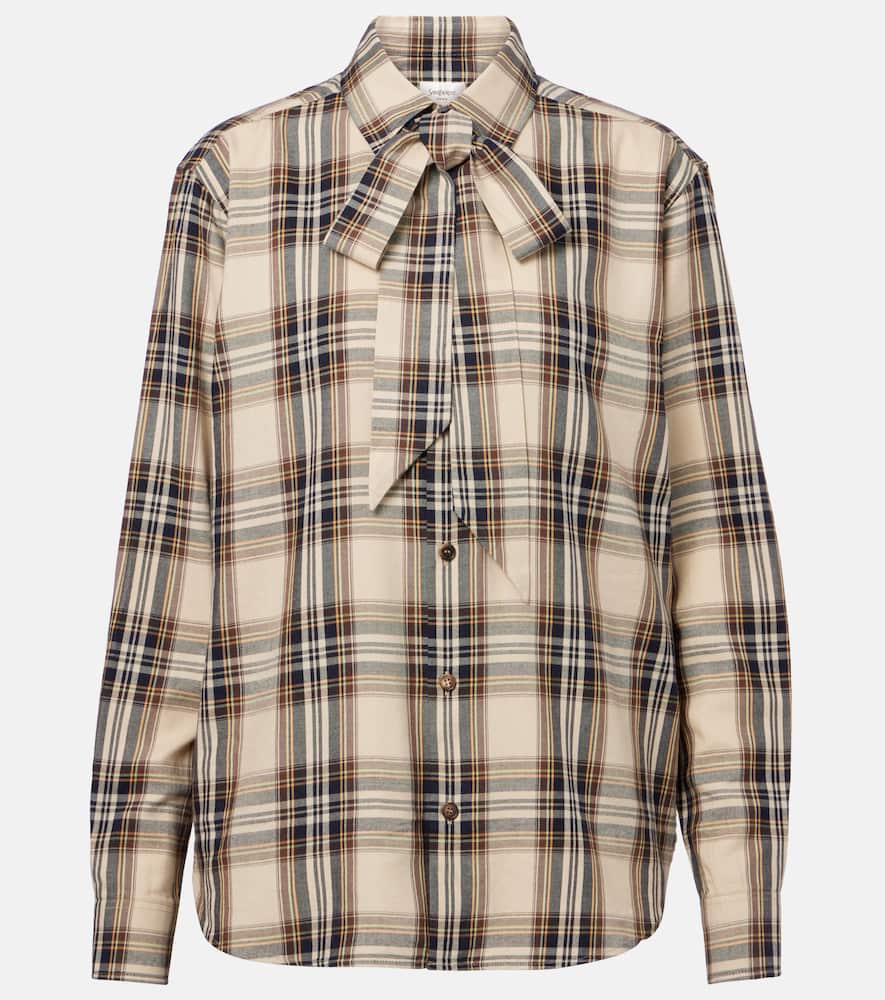 Cassandre plaid cotton-blend shirt