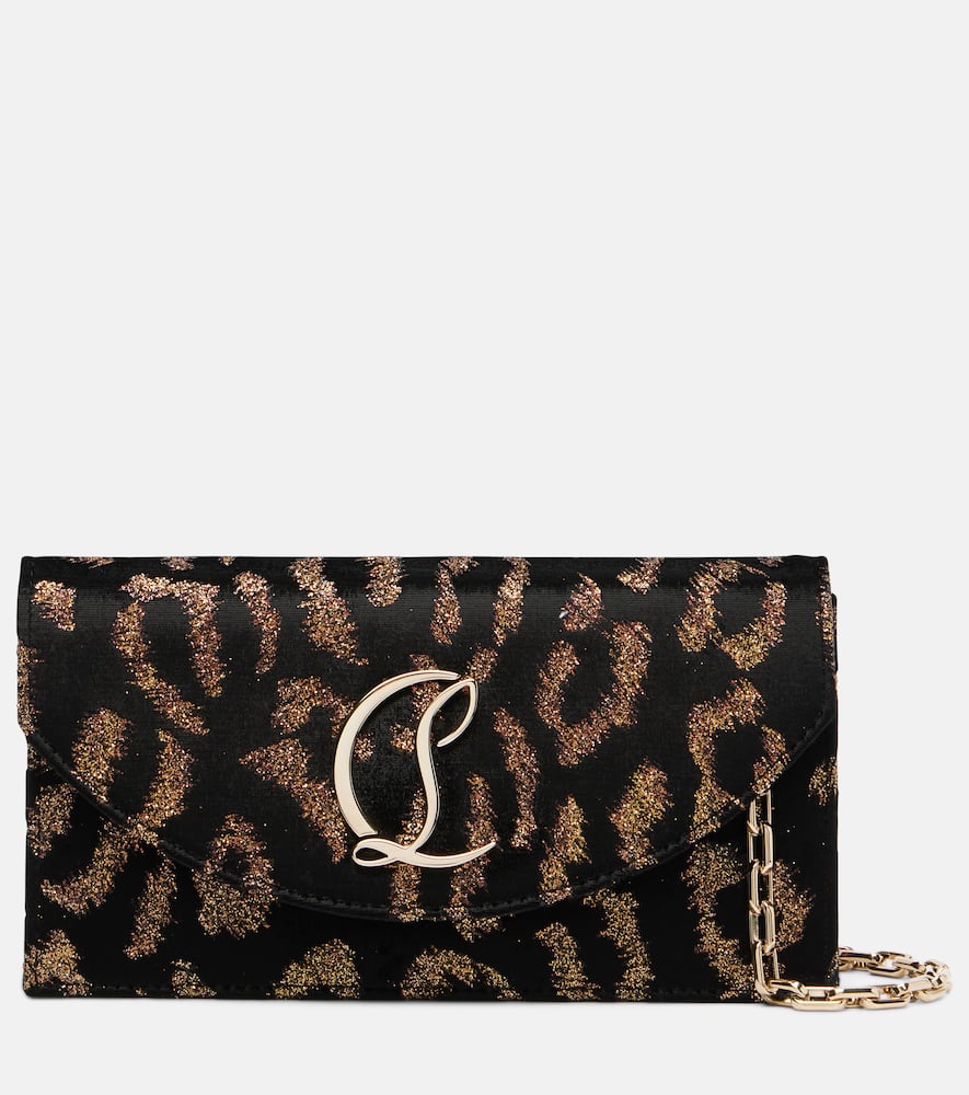 Christian Louboutin Clutch Aus Samt In Black