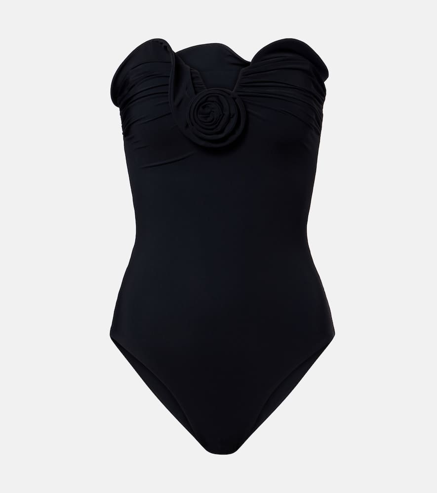 Floral-appliqué swimsuit