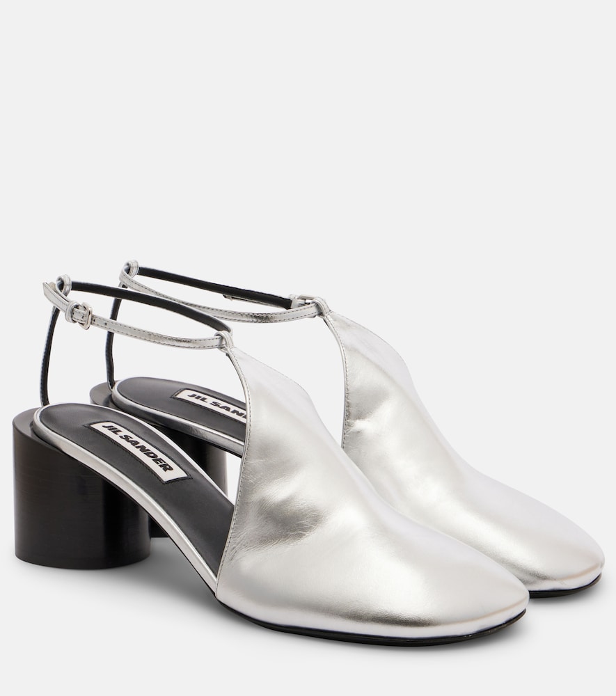 Jil Sander Escarpins en cuir mtallis 690 €