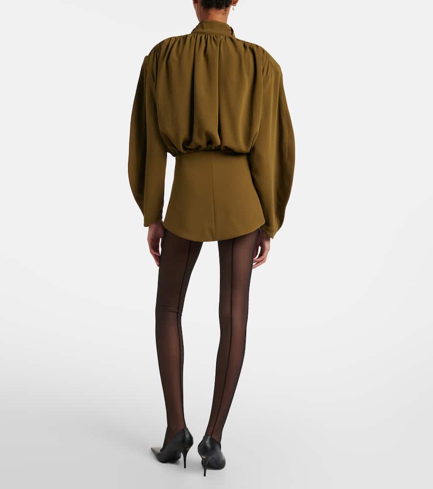 Mugler Re/edit Sheer Tulle Tights In Black