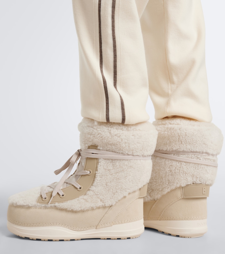 Chamonix Shearling-Trimmed Suede Snow Boots
