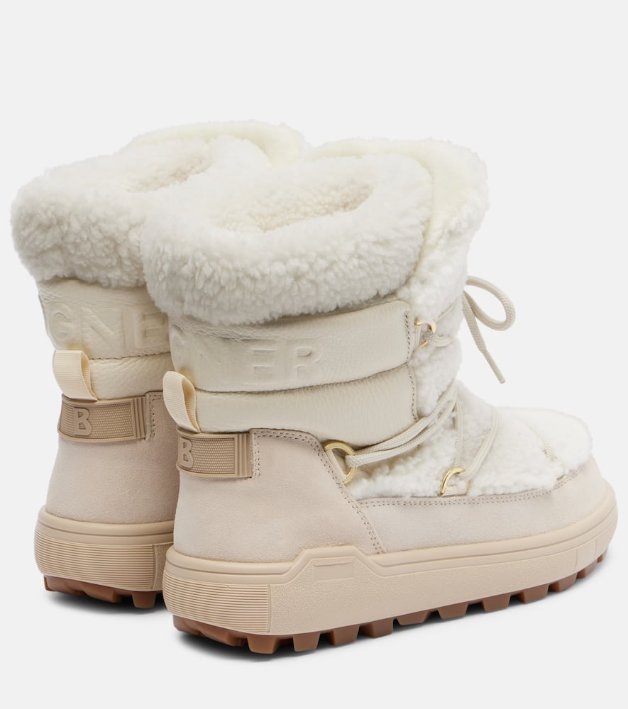 Bogner Chamonix Shearling-trimmed Suede Snow Boots In Multi