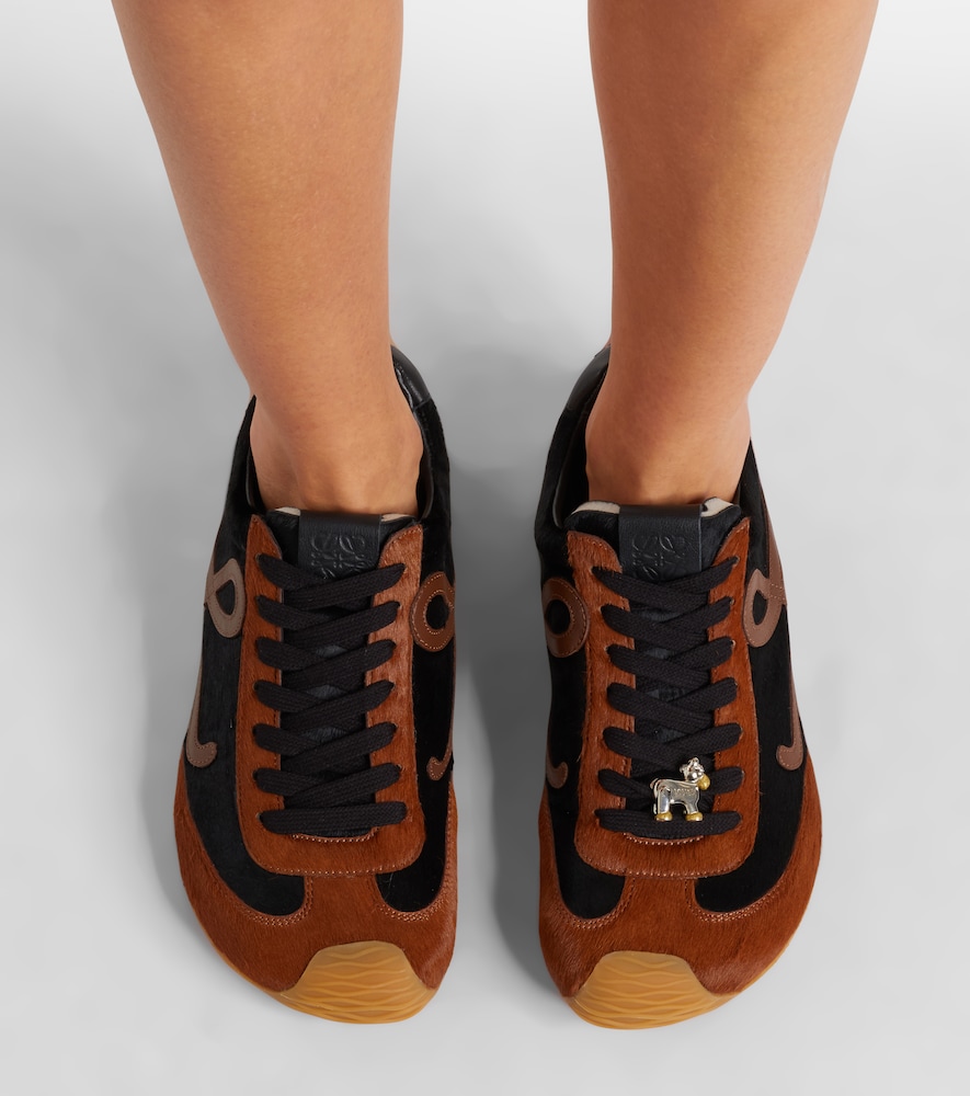 Loewe Ballet Runner 2.0 leather-trimmed calf hair sneakers